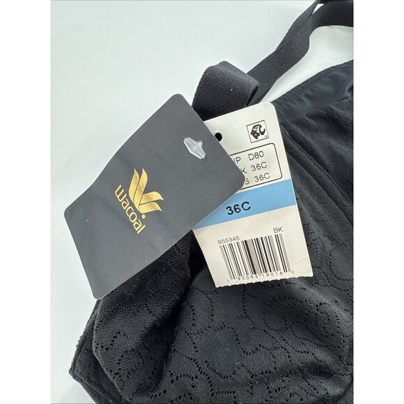 New Wacoal Black Inside Job Unlined Underwire Bra Black 36C Underwire NWT - Picture 6 of 6